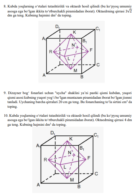Imtihon materiallari Matematika